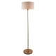 Endon-113461 - Highclere - Vintage Brass Floor Lamp with Natural Linen Shade