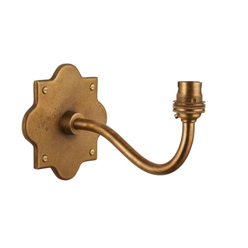 Endon-113589 - Anvil Curve - Base Only - Brass Patina Hand Crafted Wall Lamp