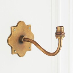 Anvil Curve - Base Only - Brass Patina Hand Crafted Wall Lamp
