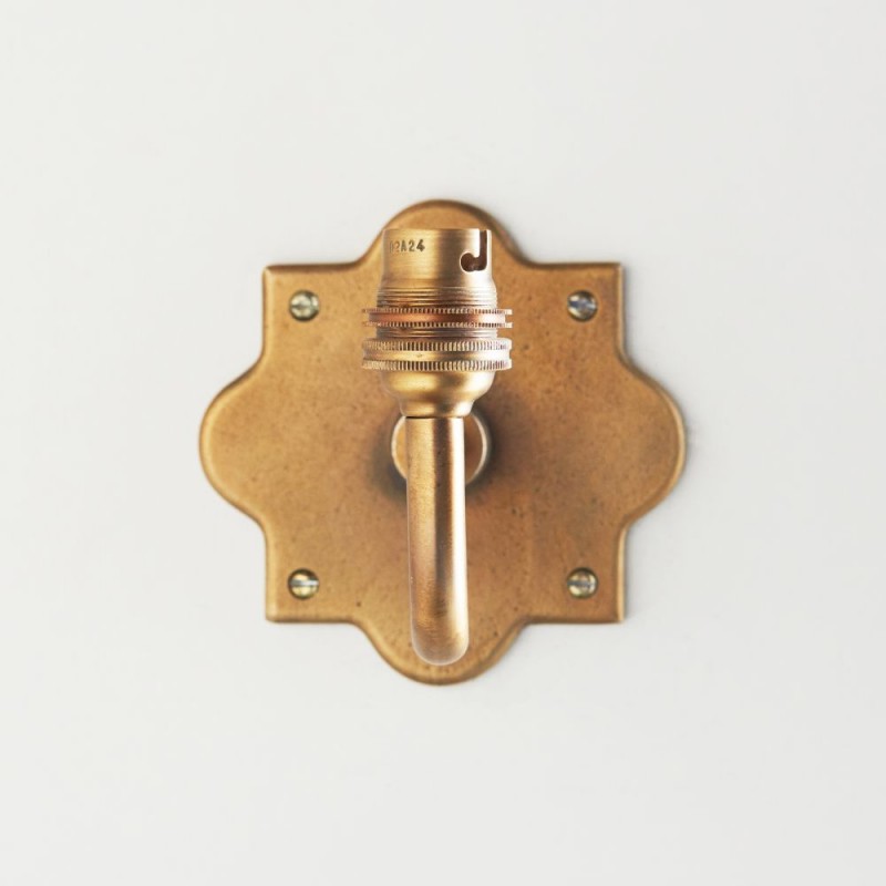 Endon-113589 - Anvil Curve - Base Only - Brass Patina Hand Crafted Wall Lamp