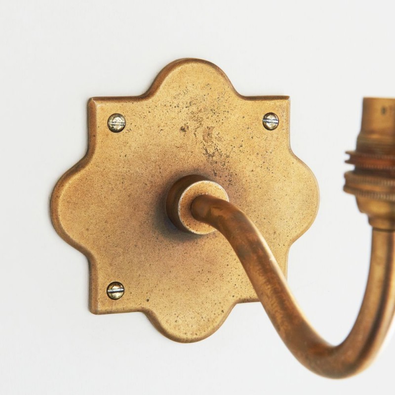 Endon-113589 - Anvil Curve - Base Only - Brass Patina Hand Crafted Wall Lamp