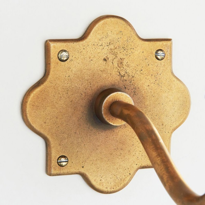 Endon-113589 - Anvil Curve - Base Only - Brass Patina Hand Crafted Wall Lamp