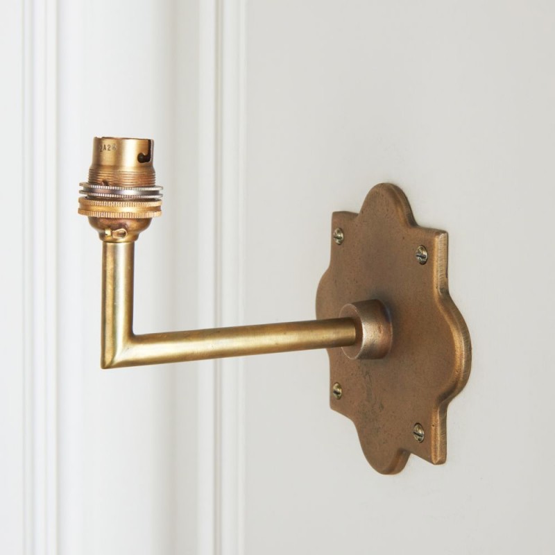 Endon-113590 - Anvil Angle - Base Only - Brass Patina Hand Crafted Wall Lamp