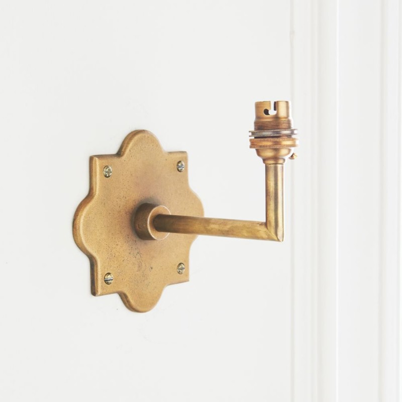 Endon-113590 - Anvil Angle - Base Only - Brass Patina Hand Crafted Wall Lamp