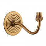 Ripple Curve - Base Only - Brass Patina Hand Crafted Wall Lamp