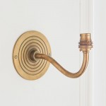 Ripple Curve - Base Only - Brass Patina Hand Crafted Wall Lamp