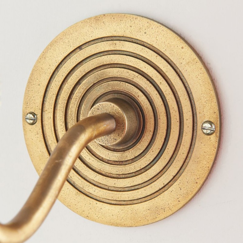 Endon-113593 - Ripple Curve - Base Only - Brass Patina Hand Crafted Wall Lamp