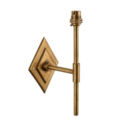 Diamond Tall - Base Only - Brass Patina Hand Crafted Wall Lamp