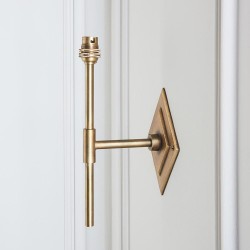 Diamond - Base Only - Brass Patina Hand Crafted Cast Wall Lamp