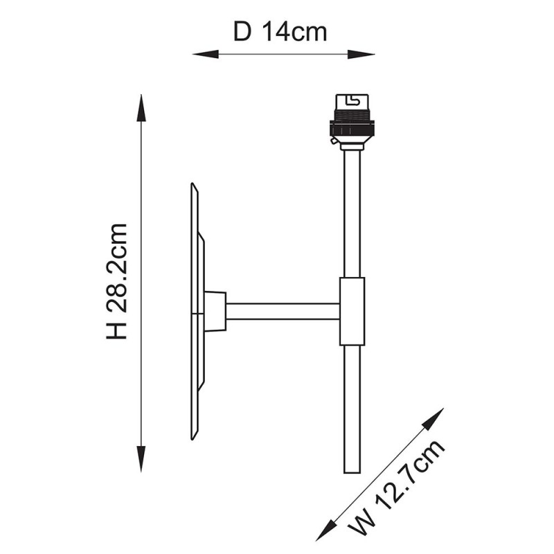 Endon-113595 - Diamond - Base Only - Brass Patina Hand Crafted Cast Wall Lamp