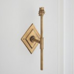 Diamond Tall - Base Only - Brass Patina Hand Crafted Wall Lamp