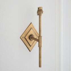 Diamond Tall - Base Only - Brass Patina Hand Crafted Wall Lamp