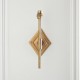 Endon-113595 - Diamond Tall - Base Only - Brass Patina Hand Crafted Wall Lamp