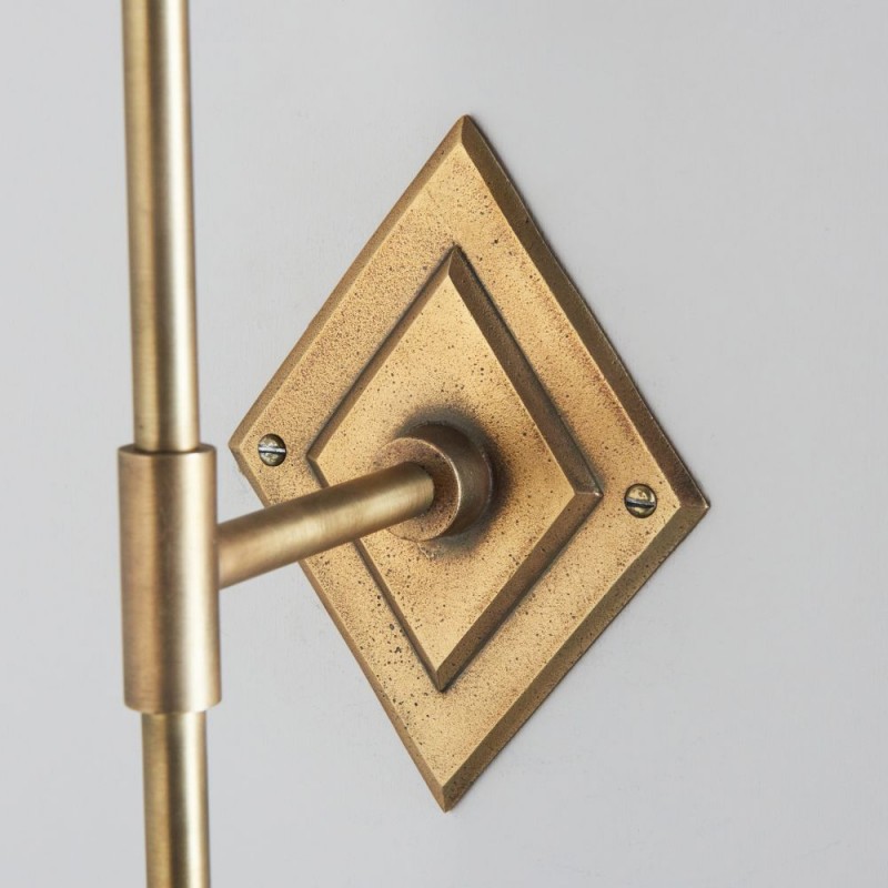 Endon-113595 - Diamond Tall - Base Only - Brass Patina Hand Crafted Wall Lamp