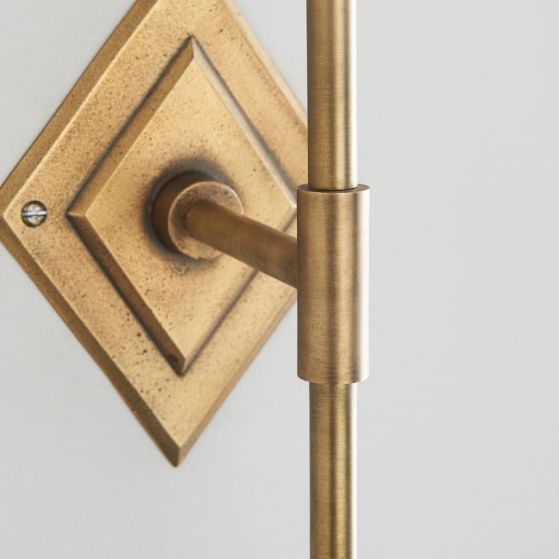 Endon-113595 - Diamond Tall - Base Only - Brass Patina Hand Crafted Wall Lamp