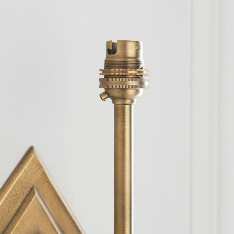 Endon-113595 - Diamond Tall - Base Only - Brass Patina Hand Crafted Wall Lamp
