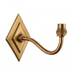 Diamond Curve - Base Only - Brass Patina Hand Crafted Wall Lamp