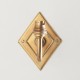 Endon-113597 - Diamond Curve - Base Only - Brass Patina Hand Crafted Wall Lamp