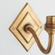 Endon-113597 - Diamond Curve - Base Only - Brass Patina Hand Crafted Wall Lamp