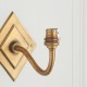 Endon-113597 - Diamond Curve - Base Only - Brass Patina Hand Crafted Wall Lamp