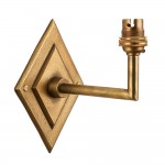 Diamond Angle - Base Only - Brass Patina Hand Crafted Wall Lamp