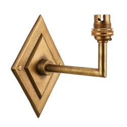 Diamond Angle - Base Only - Brass Patina Hand Crafted Wall Lamp