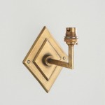 Diamond Angle - Base Only - Brass Patina Hand Crafted Wall Lamp