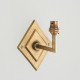 Endon-113598 - Diamond Angle - Base Only - Brass Patina Hand Crafted Wall Lamp