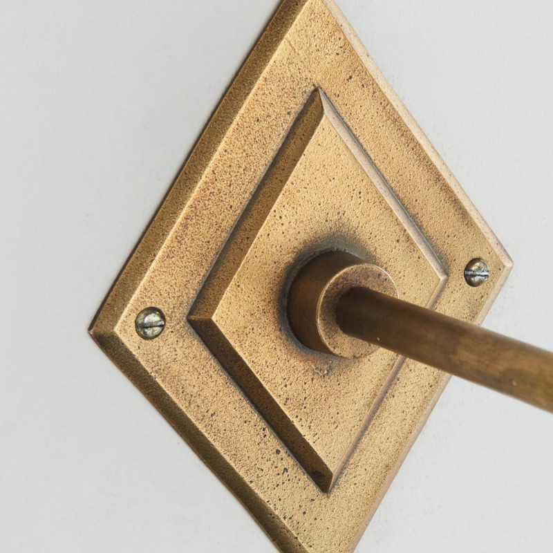 Endon-113598 - Diamond Angle - Base Only - Brass Patina Hand Crafted Wall Lamp