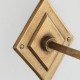 Endon-113598 - Diamond Angle - Base Only - Brass Patina Hand Crafted Wall Lamp
