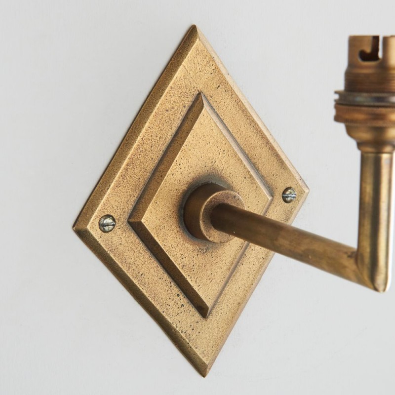 Endon-113598 - Diamond Angle - Base Only - Brass Patina Hand Crafted Wall Lamp
