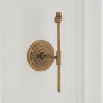 Halo Tall - Base Only - Brass Patina Hand Crafted Wall Lamp