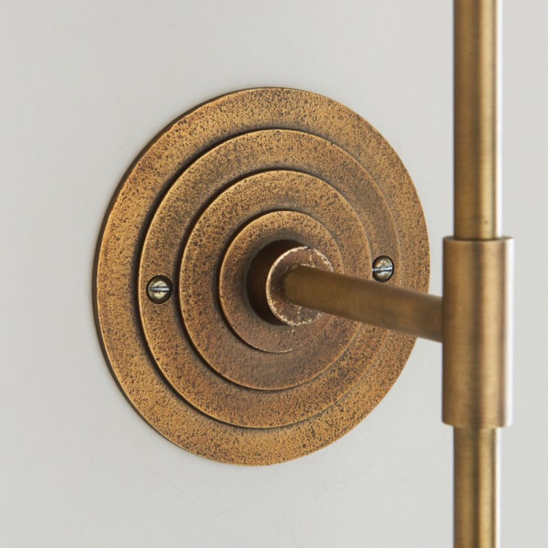 Endon-113601 - Halo Tall - Base Only - Brass Patina Hand Crafted Wall Lamp
