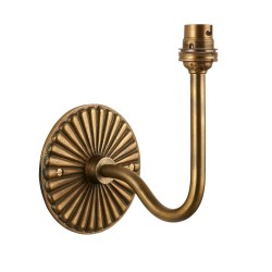 Dahlia Swan - Base Only - Brass Patina Hand Crafted Wall Lamp