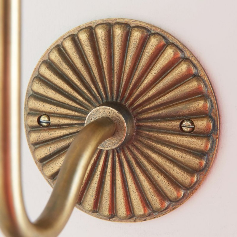 Endon-113606 - Dahlia Swan - Base Only - Brass Patina Hand Crafted Wall Lamp