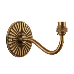 Dahlia Curve - Base Only - Brass Patina Hand Crafted Wall Lamp