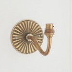 Dahlia Curve - Base Only - Brass Patina Hand Crafted Wall Lamp