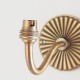 Endon-113607 - Dahlia Curve - Base Only - Brass Patina Hand Crafted Wall Lamp