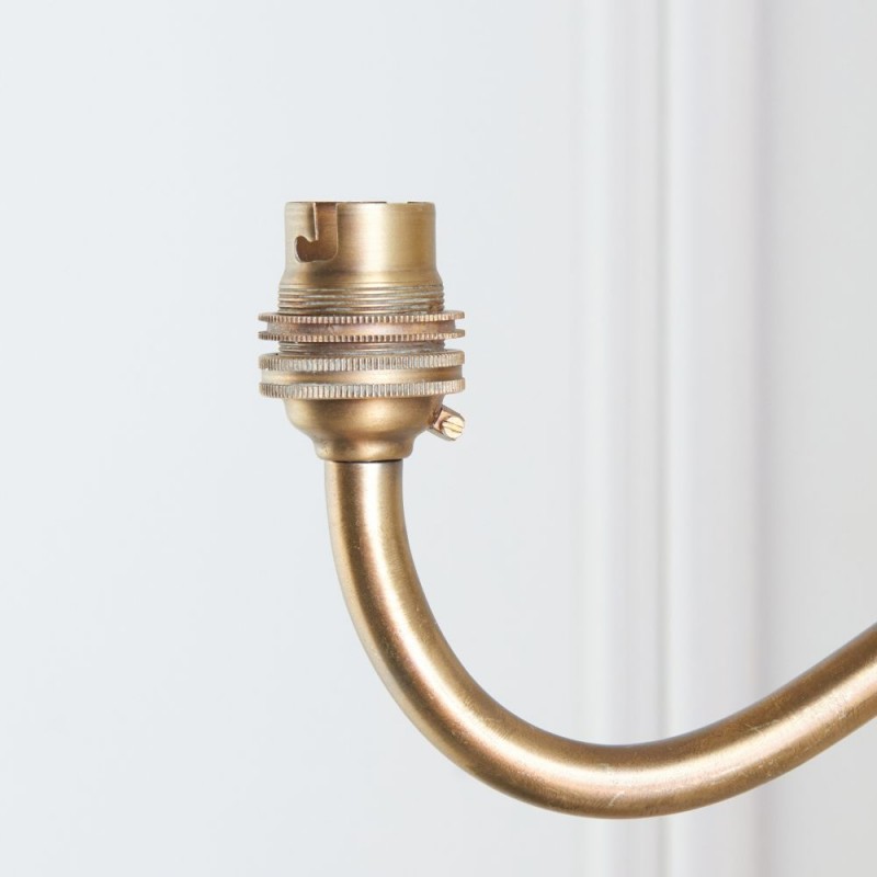 Endon-113607 - Dahlia Curve - Base Only - Brass Patina Hand Crafted Wall Lamp