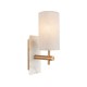 Ambience-114201 - Naomi - Vintage Brass & White Marble Wall Lamp with Linen Shade