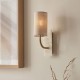 Ambience-114203 - Naomi - Vintage Brass & White Marble Wall Lamp with Linen Shade