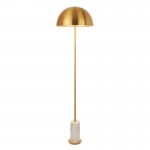 Marble - Brushed Aged Brass & White Marble Floor Lamp