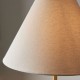 Ambience-114209 - Marble - Brushed Aged Brass & White Marble Floor Lamp with Natural Linen Shade