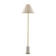 Ambience-114209 - Marble - Brushed Aged Brass & White Marble Floor Lamp with Natural Linen Shade