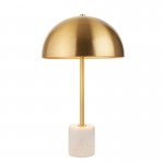 Marble - Brushed Aged Brass & White Marble Table Lamp Marble - Brushed Aged Brass & White Marble Table Lamp