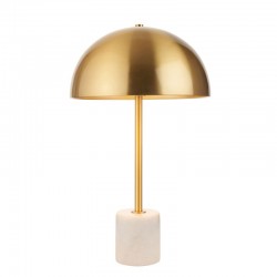 Marble - Brushed Aged Brass & White Marble Table Lamp Marble - Brushed Aged Brass & White Marble Table Lamp