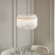 - Louise - Brushed Aged Brass 3 Light Pendant with Clear Ribbed Glass Rods Ambience-114214 - Louise - Brushed Aged Brass 3 Light Pendant with Clear Ribbed Glass Rods
