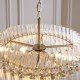 - Louise - Brushed Aged Brass 3 Light Pendant with Clear Ribbed Glass Rods Ambience-114214 - Louise - Brushed Aged Brass 3 Light Pendant with Clear Ribbed Glass Rods
