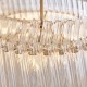 - Louise - Brushed Aged Brass 3 Light Pendant with Clear Ribbed Glass Rods Ambience-114214 - Louise - Brushed Aged Brass 3 Light Pendant with Clear Ribbed Glass Rods