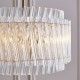 - Louise - Brushed Aged Brass 3 Light Pendant with Clear Ribbed Glass Rods Ambience-114214 - Louise - Brushed Aged Brass 3 Light Pendant with Clear Ribbed Glass Rods